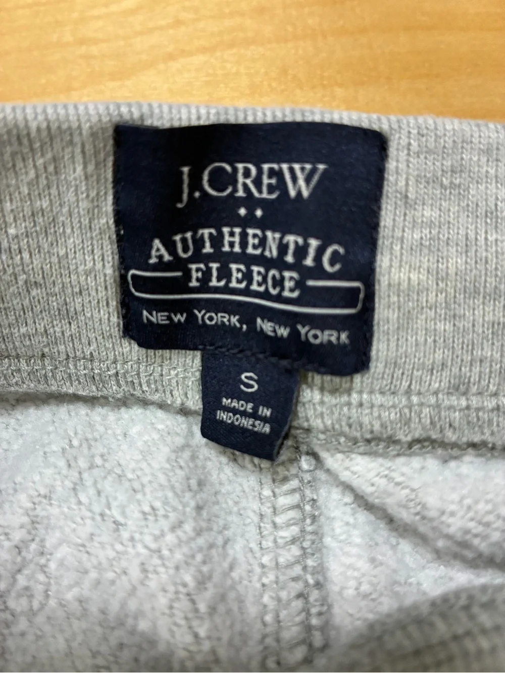 J. Crew Light Gray Men's Fleece Joggers with Drawstring